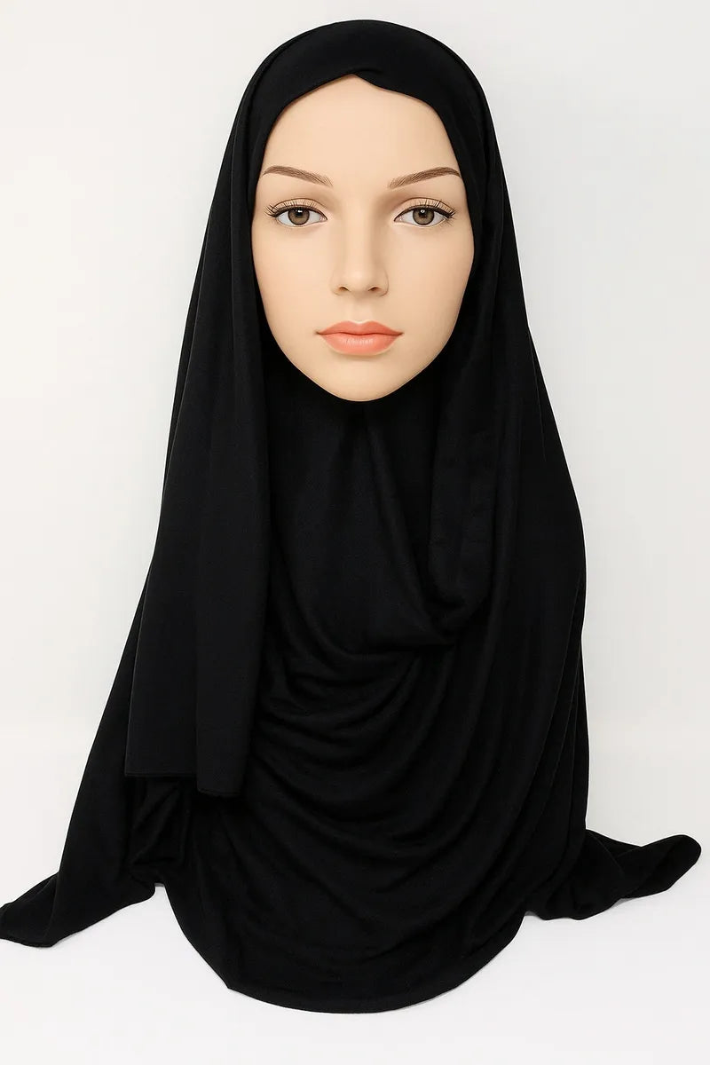Black Full Drape Khimar Hijab