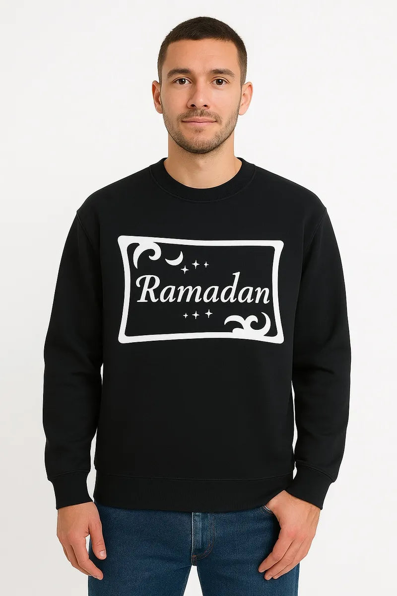 Ramadan Long Sleeve Shirt – Black Islamic Celebration Tee