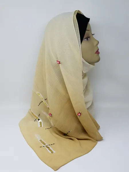Champagne Chiffon Hijab Scarf